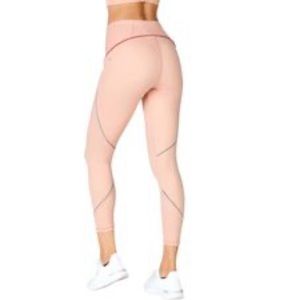 Fabletics High-Waisted Motion365® Reflective silver 7/8 Sandalwood pink. XS